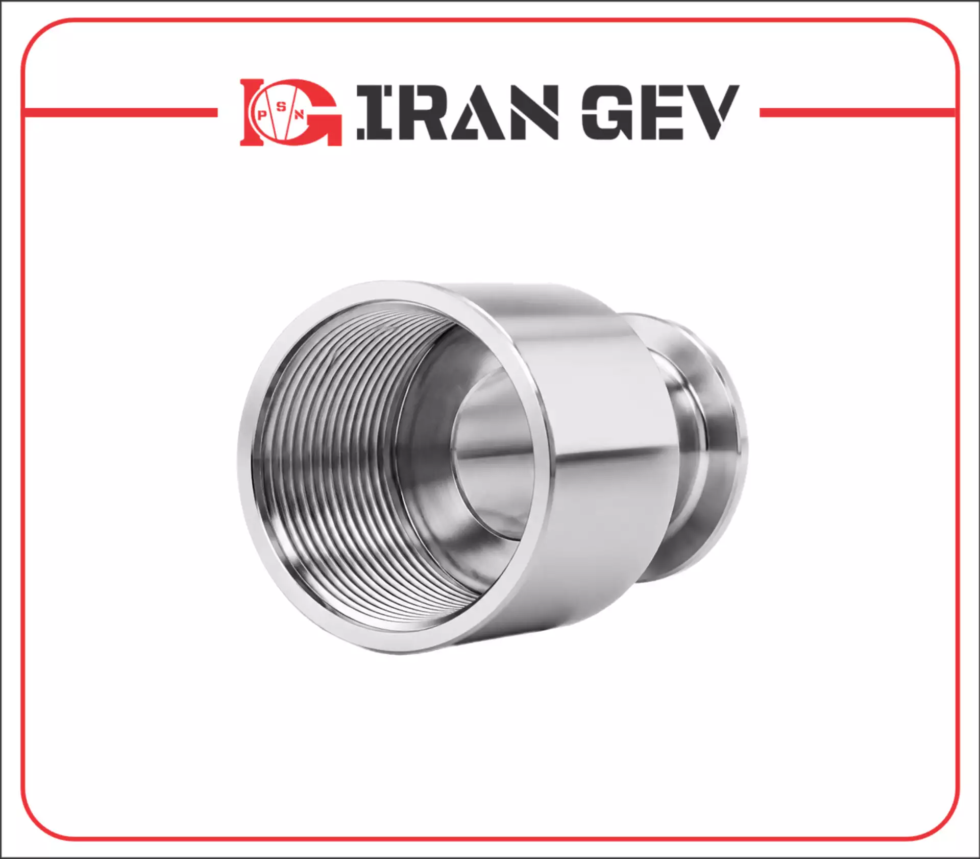 آداپتور رزوه 2 اینچ وکیوم_3 تبدیل رزوه 2 اینچ به KF40 استیل